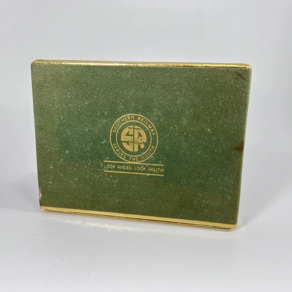 Southern Railway Double Deck Playing Cards c1960 Velour Slide Box Sealed Decks
